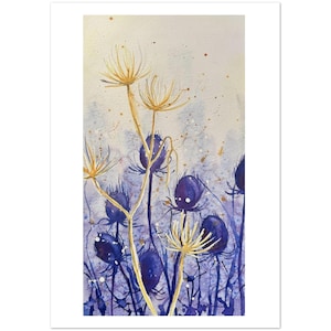 Vibrant Scottish Thistle Floral Greeting Cards Set - 10 Vibrant Botanical Prints with Envelopes for All Occasions