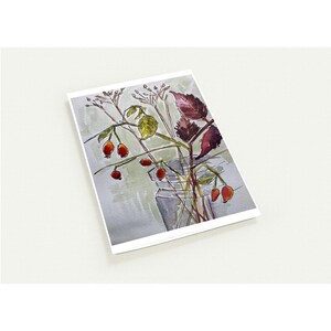 Autumn is in the Air - Rosehip and Dried Flowers  - Pack of 10 Greeting Cards