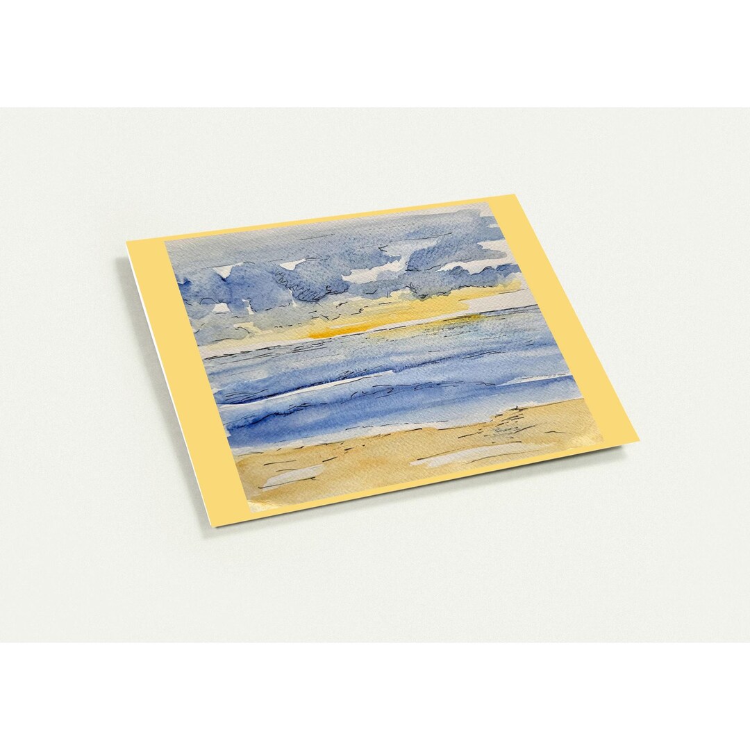 10 Coastal Sunset Shoreline Walk Note Cards (US/CA) With Envelopes - Etsy