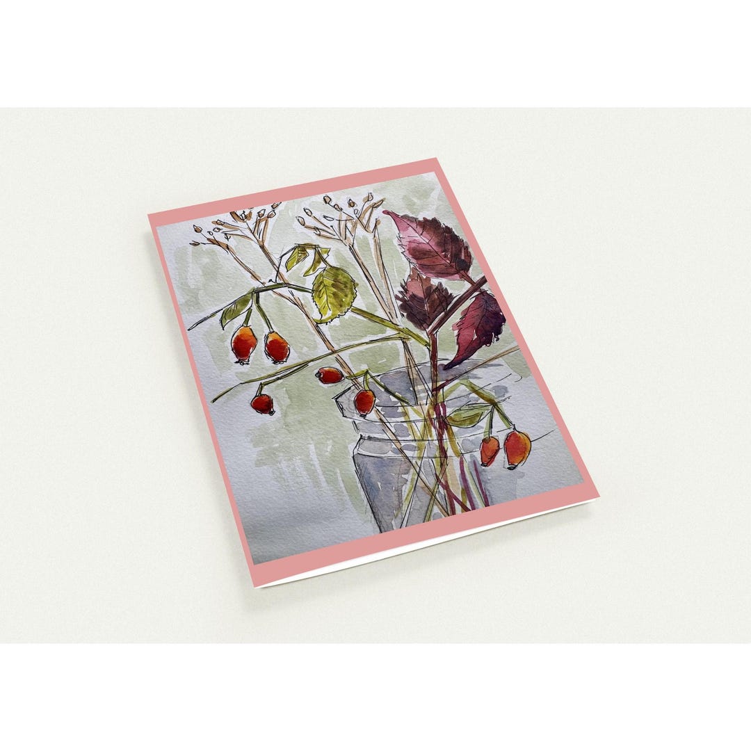 10 Rustic Botanical Watercolor Floral Greeting Cards (US/CA) - Etsy