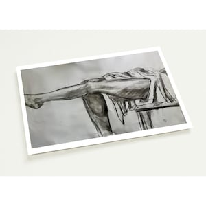Elegant Charcoal Figurative Drawing Note Cards - Pack of 10