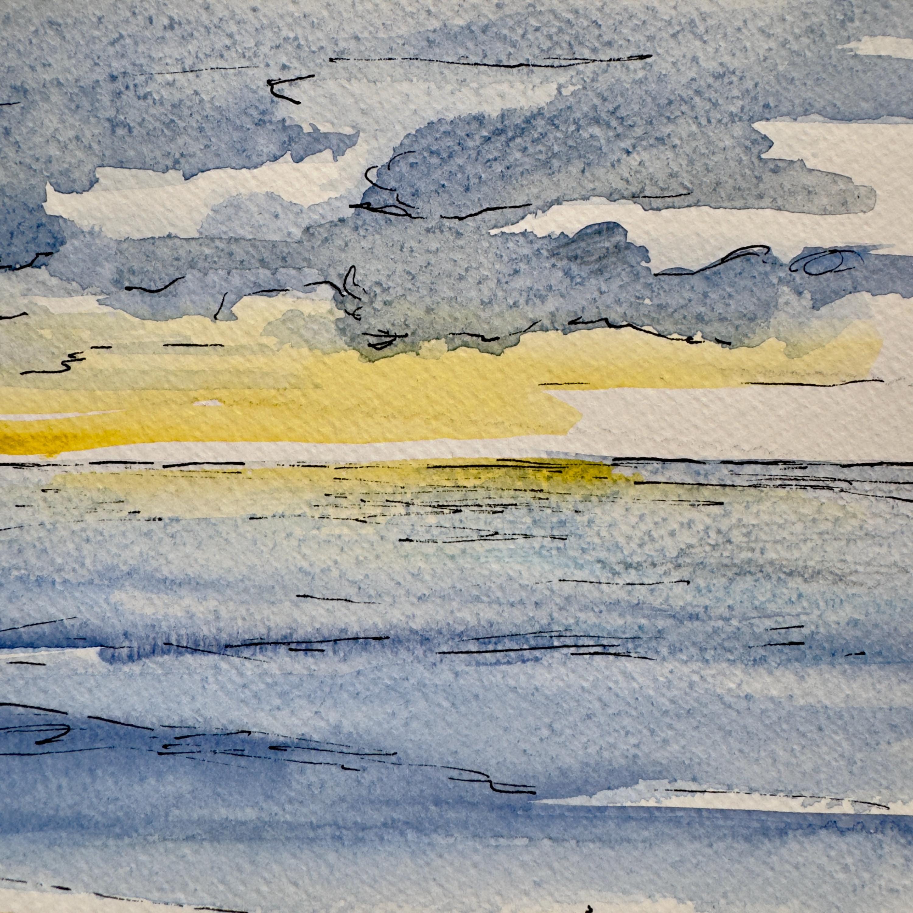 10 Coastal Sunset Shoreline Walk Note Cards (uk/eu/aus/nz) With ...