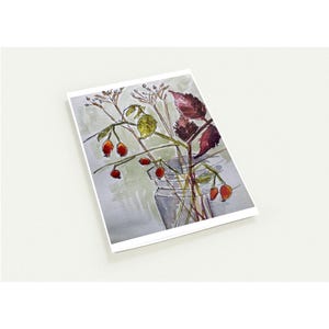 Autumn is in the Air - Rosehip and Dried Flowers  - Pack of 10 Greeting Cards