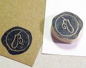 Custom Seal Rubber Stamp - Customized with Your Initial . Hand-carved and Unmounted