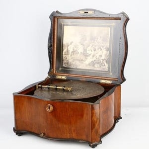 Antique Nicole Freres Polyphone Music Box | 1900s Decorated Wooden Case | Excellent Working Condition | Collectable Music Box