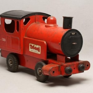 Vintage Tri-ang English Large Tin Toy Train Locomotive | Retro Collectable Railway Engine | Good Condition | Model Train