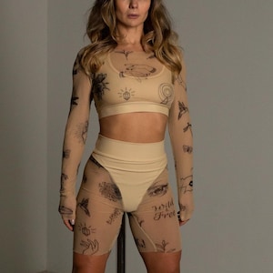 Sheer mesh pole dance costume,Pole dance wear,Pole dance outfit,Mesh booty shorts,Pole dance bottoms,Pole dance shorts,Pole set