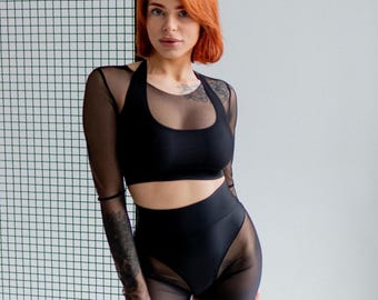 Mesh pole dance wear, Polewear, Exotic dancewear, Pole dancing shorts
