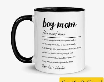 Personalized Boy Mom Definition Mug