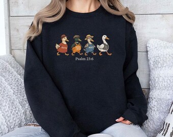 Psalm 23 6 Surely Goodness and Mercy Duck  Christian Faith T Shirt