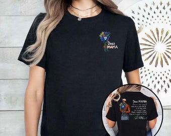 Dear Floral Mama Lyrics Cute Mom  Mothers Day Hip Hop Lover Gift 90's Album Shirt
