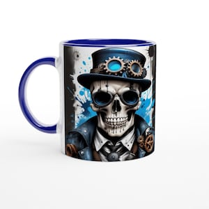 Steampunk Skull Mug - Unique Wasteland Design - Perfect Gift for Alternative Lovers