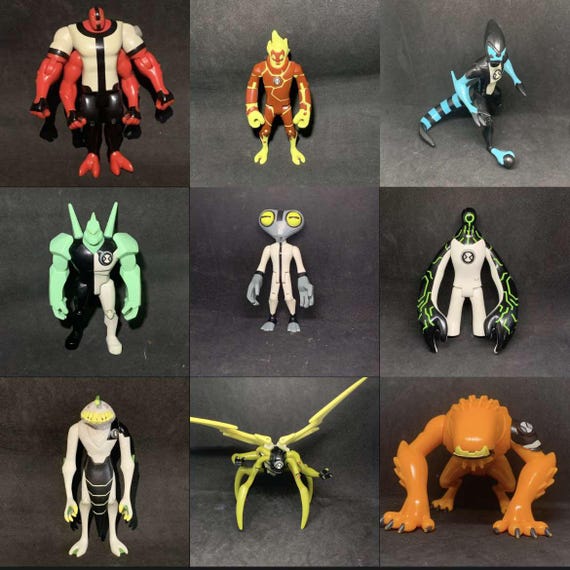 Action Figure Ben 10 Classic | Four Arms | Heatblast | XLR8