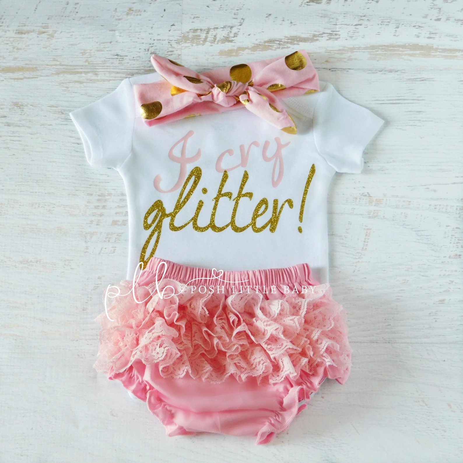 Baby Girl Bodysuit/i Cry Glitter/glitter Bodysuit/baby Girl Etsy