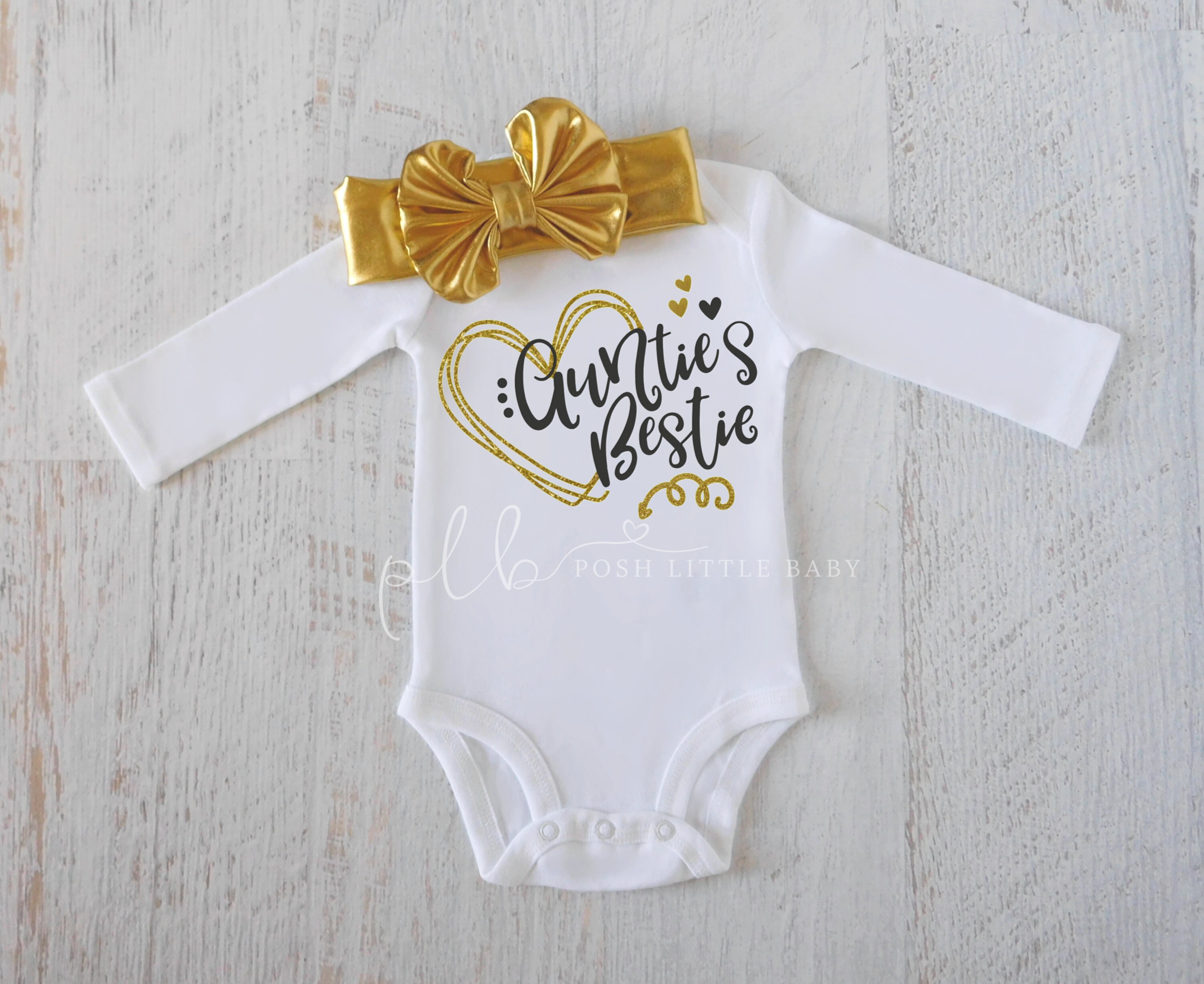 Aunties Bestie Baby Girl Clothing Newborn Outfit Girl Baby Etsy