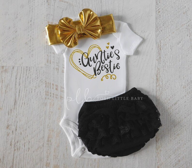 Aunties Bestie Baby Girl Clothing Newborn Outfit Girl Baby Etsy