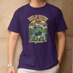 Make Alligators Great Again, Funny Alligator Ice Prison Joke Shirt, Everglades Alcatraz Vintage Style Prison Graphic Tee Personalized Shirt