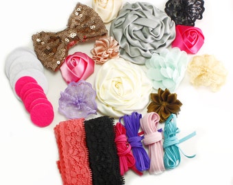 Headband Kit - Tranquil - Baby Headbands, DIY Headband, Craft Supplies - Hairbow Supplies, Etc.