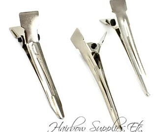 Alligator Clips, 300 Single Prong Alligator Clips 1-3/4 inches, Alligator Hair Clips for Hair Bows Clips, Metal Hair Hardware, Bow Supplies