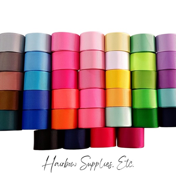 Grosgrain Ribbon by the Yard, 7/8 inch 5 yards Cheer Ribbon for Bows, Hair Ribbon, Solid Grosgrain Ribbon, Hair Bow Supplies, Craft