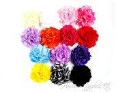 Silk Mesh Flowers Petite Puffs 2 inch Variety Pack of 6 - Hair Flowers, Tulle Flowers, Flowers for Headbands, Wholesale Flowers Craft Flower