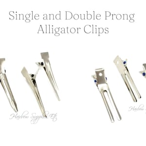 Alligator Clip, Single Prong Alligator Clips 1-3/4 inches, Alligator Hair Clips for Hair Bows Clips, Metal Hair Hardware, Hair Bow Supplies image 3