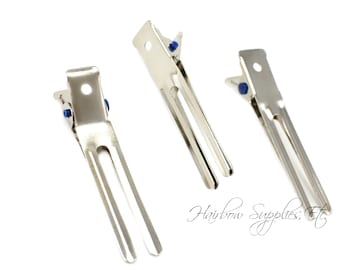 DOUBLE Prong Alligator Clips Silver 1-3/4 inches Hair Clips for Hair Bows Alligator Hair Clip Alligator Clips, Alligator Clips for Hair Bows