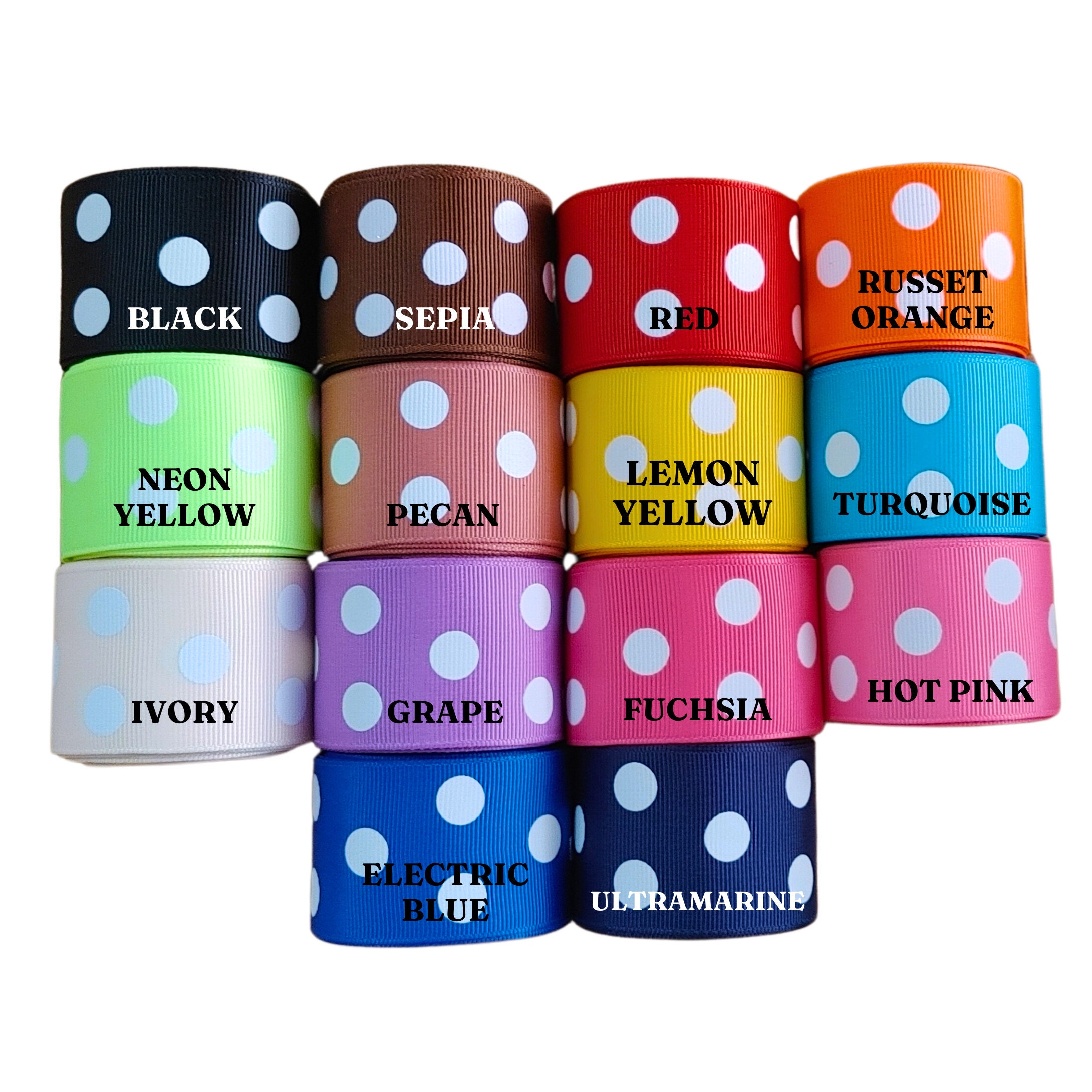 5 Yards Black Grosgrain Ribbon - 1.5 Inch Wide Craft Ribbon For Bows, DIY Projects & Hair Accessories