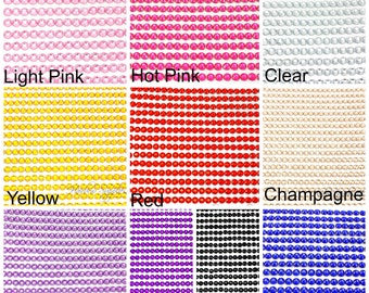 Self-Adhesive Rhinestone Stickers 4 mm Adhesive Rhinestones, Self Adhesive Rhinestones, Flat Back Rhinestone Gem Stickers, Nails, DIY Bows,
