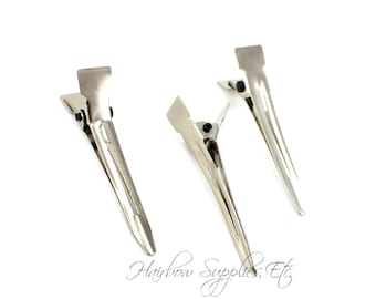 Single Prong Alligator Clips 1-3/4 inch Hair Clips for Hair Bows, Hair Hardware, Blanks, Craft Supplies