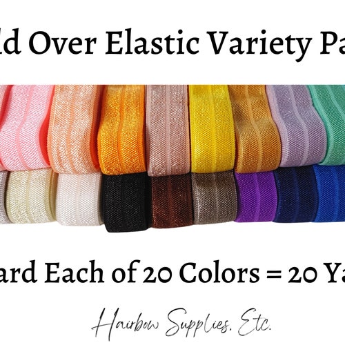 Fold Over Elastic Wholesale 5/8 Inch FOE 20 Yards Variety Pack Etsy
