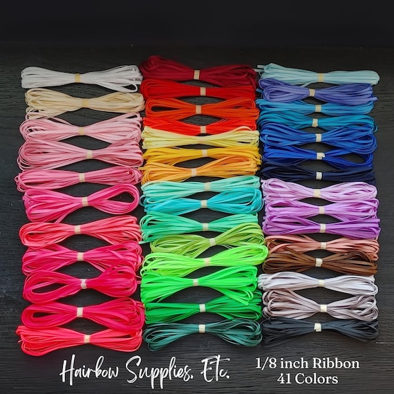 Ribbon, 1/8 inch Ribbon Grosgrain Ribbon Trim, 1 8 inch Skinny Bow Ribbon, Bow Making, Thin Ribbon, Flower Ribbon, Hair Bow Supplies