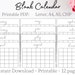 Blank Calendar PDF, Calendar Printable Blank Calendars Calendar Printable Calendar Template Blank Calendar Template Blank Calendar Printable