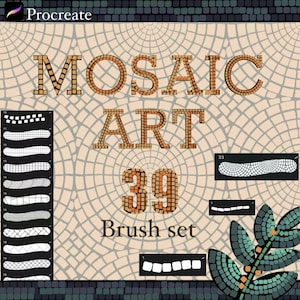 Mosaiktexturpenslar för Procreate: Pixelerade vintageeffekter