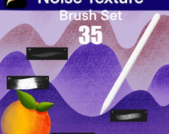 Conjunto de pinceles de textura de ruido para Procreate: Serie Art Master (Descarga digital)