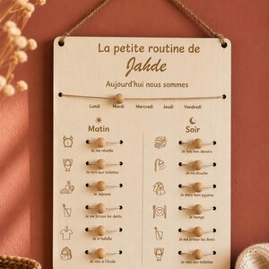 Personligt träschema för barn – Montessori morgon- och kvällsrutin
