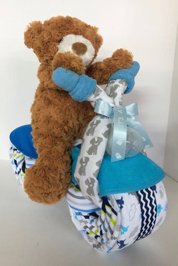 Gateau De Couche Gateau De Couche De Velo De Moto Cadeau De Etsy