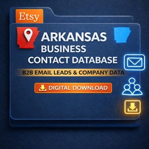 Arkansas Business Contact Database | B2B Email Leads & Company Data | Digital Download