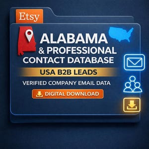 Alabama Business & Professional Contact Database | USA B2B Leads | Verified Company  Email Data | Digital Download