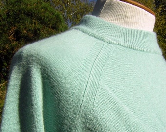Vintage Sweater Robins Egg Aqua Blue XL Luxelon - Soft Warm - Mint Condition