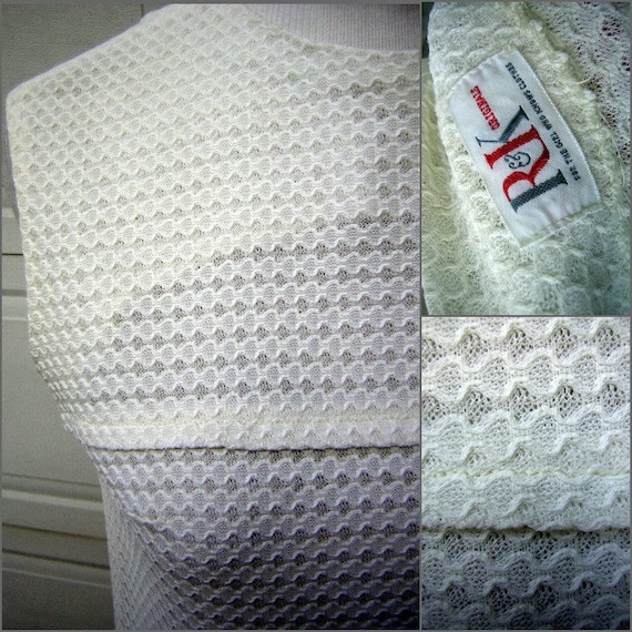 Vintage White Knit Dress and Jacket Set, R&K Orig… - image 2