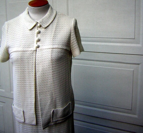 Vintage White Knit Dress and Jacket Set, R&K Orig… - image 5