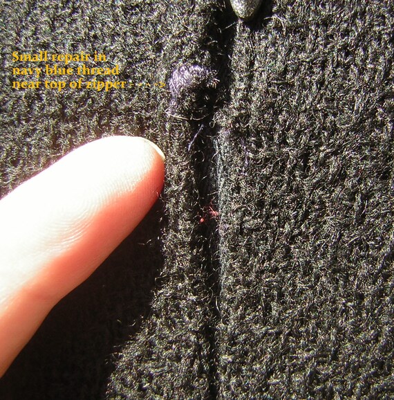 Vintage 60s Little Black Dress Wool Scooter Scall… - image 7