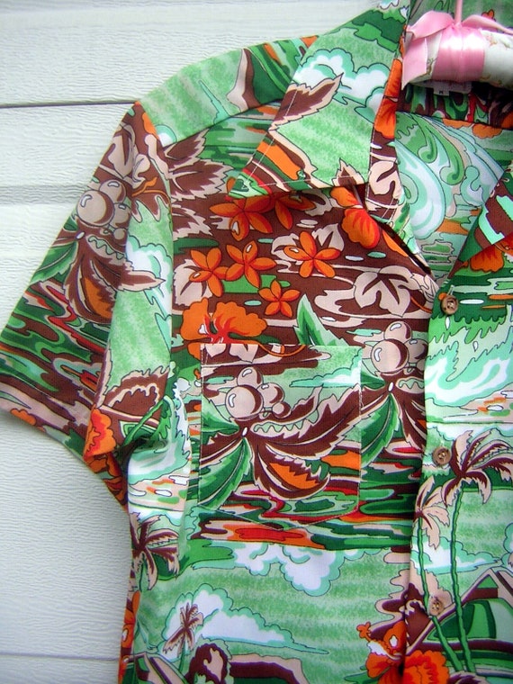 Vintage 70s Aloha Shirt - Peter Maxx inspired Haw… - image 4