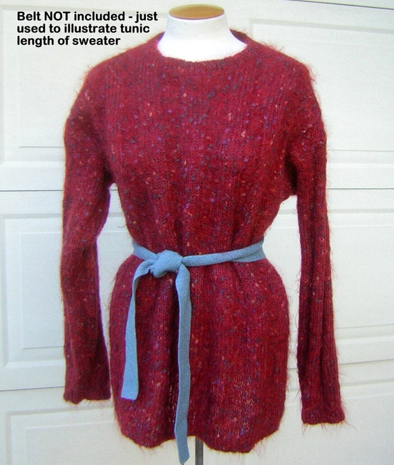 Vintage 90s Mohair Sweater - Long Tunic Length - … - image 3