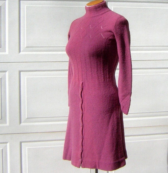 Sexy Sweater Dress Vintage 70s Made in Italy Ribb… - image 9