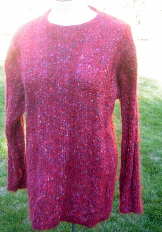 Vintage 90s Mohair Sweater - Long Tunic Length - … - image 7