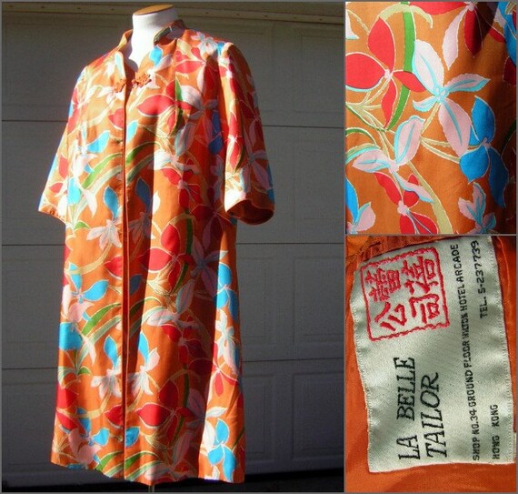 Vintage 60s 2 pc Dress Coat Set or Lounger & Robe… - image 4