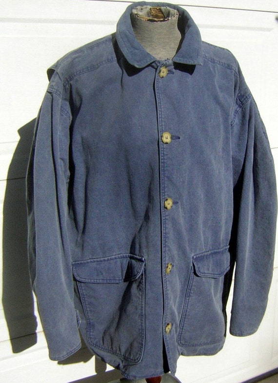 Vintage Chore Jacket French Work Wear Barn Coat Distr… - Gem