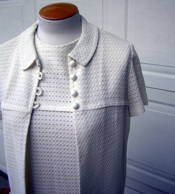 Vintage White Knit Dress and Jacket Set, R&K Orig… - image 4